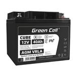 Green Cell CUBE AGM IP54 12V 40Ah VRLA Battery Gel deep cycle scooter mower boat barge mower tractor fishin AGM12V40AH-J