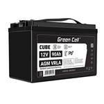 Green Cell CUBE AGM IP54 12V 90Ah VRLA Battery Gel deep cycle scooter mower boat barge mower tractor fishin AGM12V90AH-J