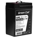 Green Cell CUBE AGM IP54 6V 4Ah VRLA Battery Gel deep cycle scooter mower boat barge mower tractor fishing AGM6V4-5AH-J