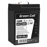 Green Cell Cube AGM VRLA IP54 6V 4Ah maintenance-free battery for toy cash register alarm system AGM6V4AH-J