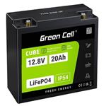 Green Cell CUBE LiFePO4 20Ah 12.8V 256Wh Lithium Iron Phosphate Battery for Tractor, Lawnmower, Electric Ve LFPGC12V20AH