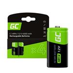 Green Cell dobíjecí baterie 4x C R14 HR14 Ni-MH 1.2V 4000mAh GR14
