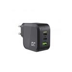 Green Cell GC PowerGaN 65W Charger (2x USB-C Power Delivery, 1x USB-A compatible with Quick Charge 3.0) CHARGC08