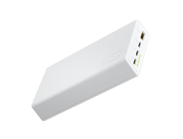 Green Cell GC PowerPlay 20S White Power Bank 20000mAh 22.5W PD USB C with Fast Charging Portable Phone Charger PBGC03SW