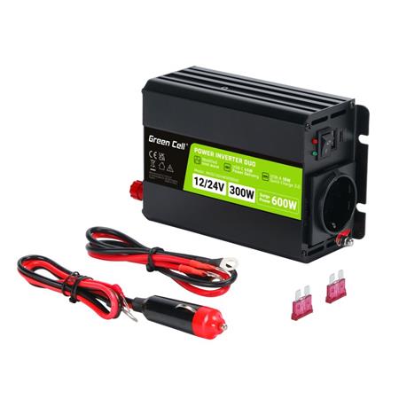 Green Cell Inverter Voltage converter 12V / 24V to 230V 300W/600W DUO INVGC1224M300DUO