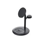 Green Cell MagScape Inductive Charger Stand 3-in-1 MagSafe for iPhone,Apple Watch,AirPods and other wirel MSST-GC-3IN1-B