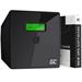 Green Cell Nepřerušitelný zdroj napájení UPS 1000VA 700W s LCD displejem Čistá sinusovka | VERZE EU | 2x Schuko 2 UPS08
