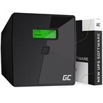 Green Cell Nepřerušitelný zdroj napájení UPS 1000VA 700W s LCD displejem Čistá sinusovka | VERZE EU | 2x Schuko 2 UPS08