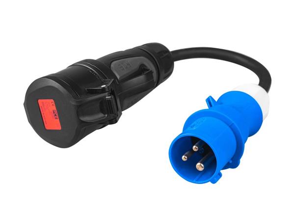 Green Cell Power adapter Red CEE 16A 400V 5P to Blue CEE 16A 230V 3P EVAK03
