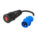 Green Cell Power adapter Red CEE 16A 400V 5P to Blue CEE 16A 230V 3P EVAK03