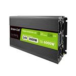 Green Cell PowerInverter LCD 24 V 3000W/60000W vehicle inverter with display - pure sine wave INVGC24P3000LCD
