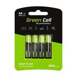 Green Cell Rechargeable Batteries 4x AA R6 2600mAh GR01