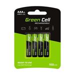 Green Cell Rechargeable Batteries 4x AAA HR03 950mAh GR03