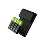 Green Cell Sada nabíječky VitalCharger a 4x dobíjecí baterie AA 2000mAh Ni-MH GRSETGC01