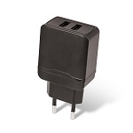 GSM043803 SETTY 2xUSB wall charger 2,4A black