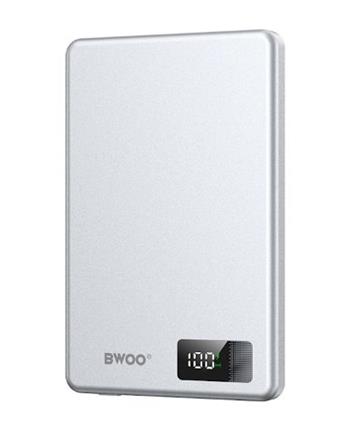 GSM193926 BWOO P75 ultratenká magnetická hliníková powerbanka 20W 5000 mAh, strieborná T00082681