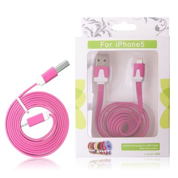 GT kábel USB pre iPhone 5 ružový