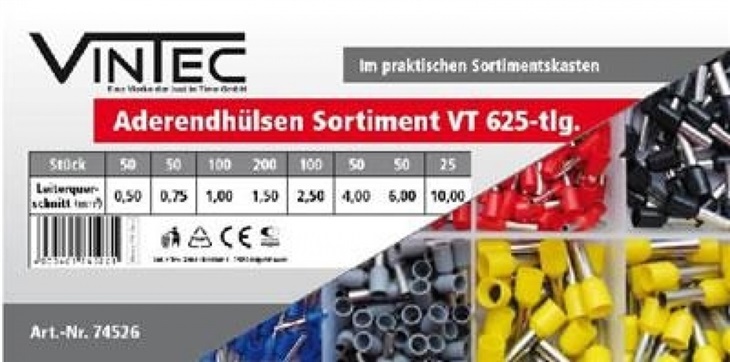 Güde Sada kabelových dutinek VT 625dílná 4033461745261