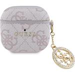 Guess 4G Script PC/PU Charm Púzdro pre AirPods 4 ružové 57983124130