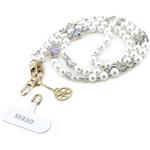 Guess Crossbody Popruh Pearl and 4G Charm biely 57983127222