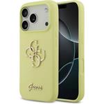 Guess Liquid Silicone 4G Metal Logo kryt iPhone 17 Pro žltý 57983126967