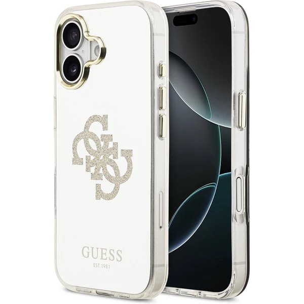 Guess PC/TPU Mirror 4G Glitter Logo MagSafe kryt iPhone 17 zlatý 57983126961