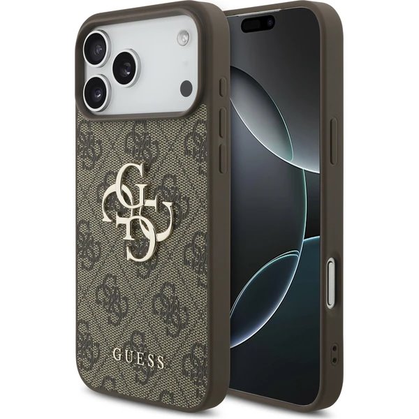 Guess PU 4G Metal Logo kryt iPhone 17 Pro Max hnedý 57983128752
