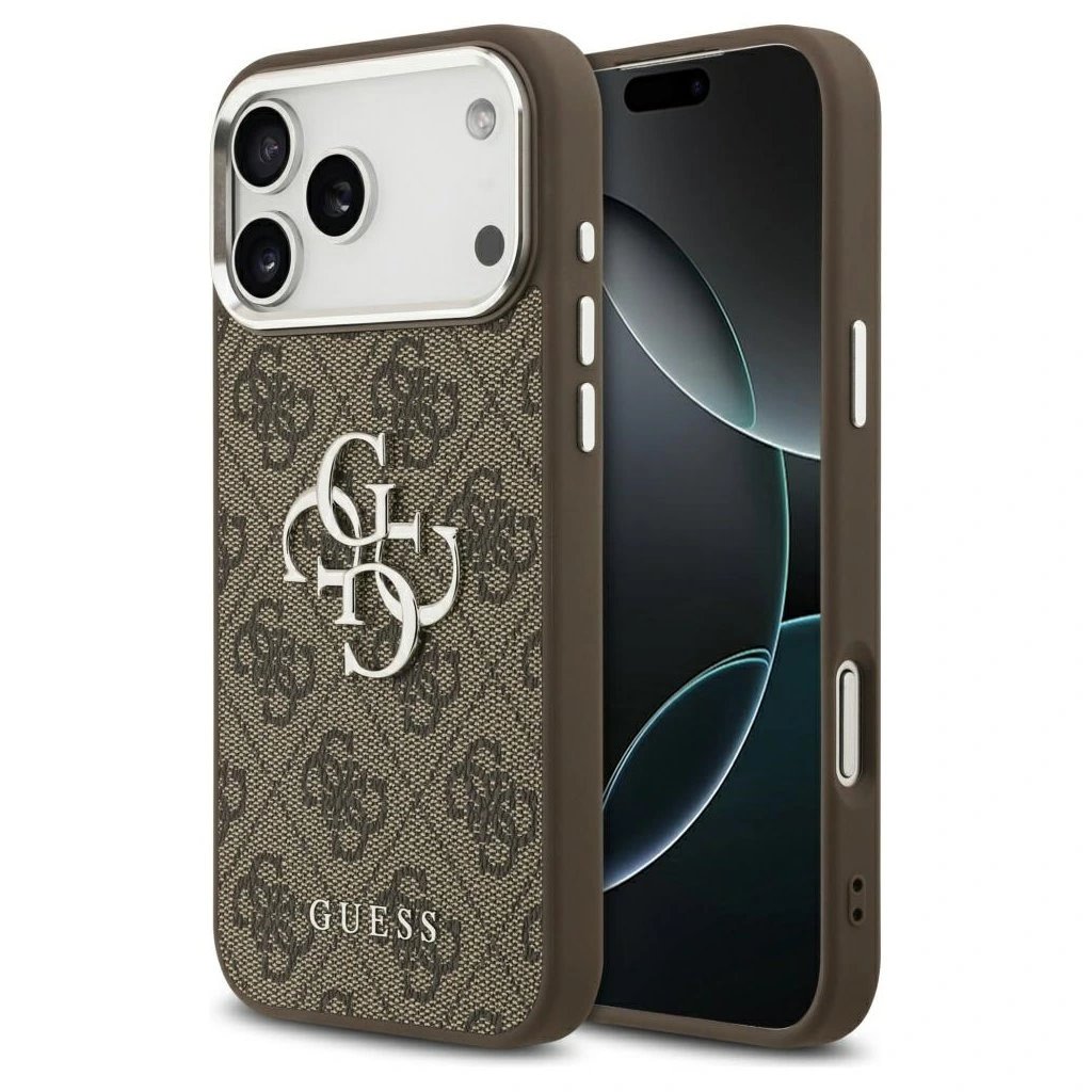 Guess PU 4G Metal Logo kryt iPhone 17 Pro Max hnedý 57983129791
