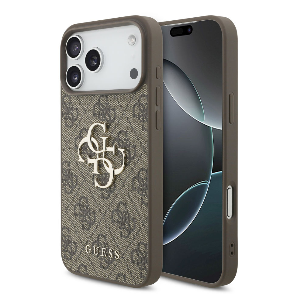 Guess PU 4G Metal Logo kryt iPhone 18 Pro Max hnedá 57983131373
