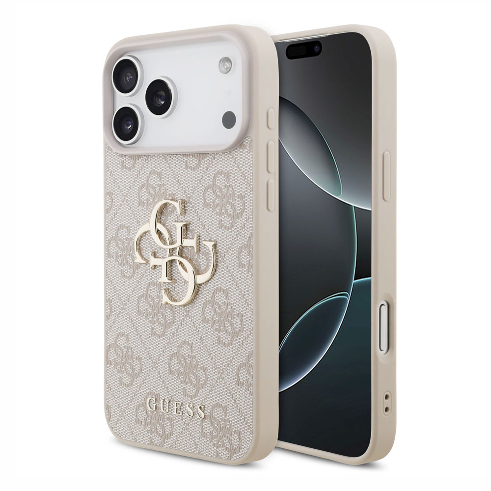 Guess PU 4G Metal Logo kryt iPhone 18 Pro Max ružová 57983131375