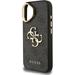 Guess PU 4G Metal Logo Stand Camera Frame kryt iPhone 16 čierny 57983125156