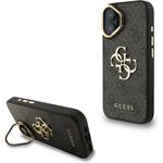 Guess PU 4G Metal Logo Stand Camera Frame kryt iPhone 16 čierny 57983125156