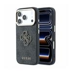 Guess PU 4G Resin Metal Logo kryt iPhone 18 Pro čierny 57983131132