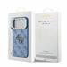 Guess PU 4G Resin Metal Logo kryt iPhone 18 Pro modrý 57983131134