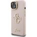 Guess PU Grained 4G Logo Stand Camera Frame kryt iPhone 15 ružový 57983125129