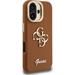 Guess PU Grained 4G Logo Stand Camera Frame kryt iPhone 16 hnedý 57983125140