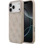 Guess PU Leather 4G Colored Ring MagSafe kryt iPhone 17 Pro ružový 57983129196