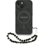 Guess PU Leather 4G Colored Ring Strap MagSafe kryt iPhone 14 čierny 57983125426