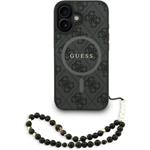 Guess PU Leather 4G Colored Ring Strap MagSafe kryt iPhone 16 čierny 57983125430