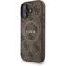 Guess PU Leather 4G Colored Ring Strap MagSafe kryt iPhone 16 hnedý 57983125437