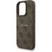 Guess PU Leather 4G Colored Ring Strap MagSafe kryt iPhone 16 Pro hnedý 57983125438