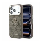 Guess PU Leather 4G Gold Frame MagSafe kryt iPhone 18 Pro čierny 57983131136