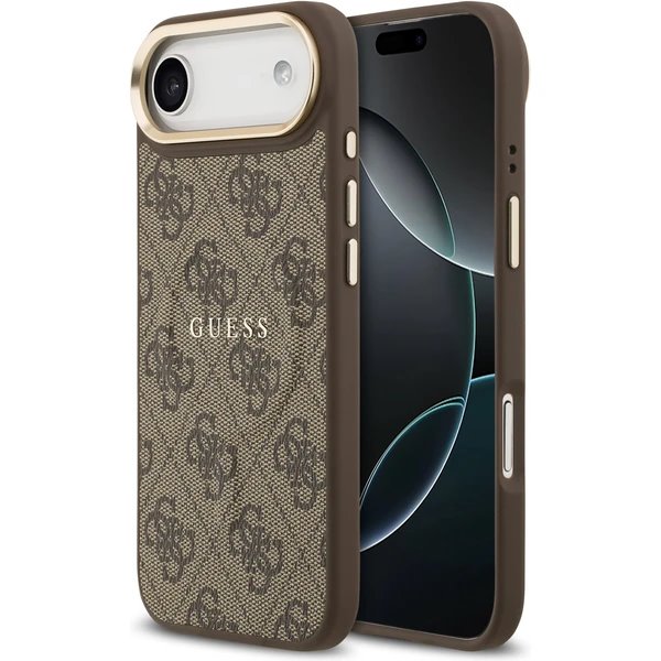 Guess PU Leather 4G Gold Frame MagSafe kryt iPhone Air hnedý 57983127086