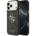 Guess PU Leather 4G Metal Logo Gold Frame kryt iPhone 17 Pro čierny 57983127124