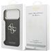 Guess PU Leather 4G Metal Logo Gold Frame kryt iPhone 17 Pro Max čierny 57983127127
