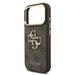 Guess PU Leather 4G Metal Logo Gold Frame kryt iPhone 18 Pro hnedý 57983131205