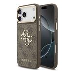 Guess PU Leather 4G Metal Logo Gold Frame kryt iPhone 18 Pro Max hnedý 57983131206