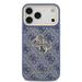 Guess PU Leather 4G Metal Logo Gold Frame kryt iPhone 18 Pro Max modrý 57983131204