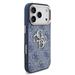 Guess PU Leather 4G Metal Logo Gold Frame kryt iPhone 18 Pro modrý 57983131203