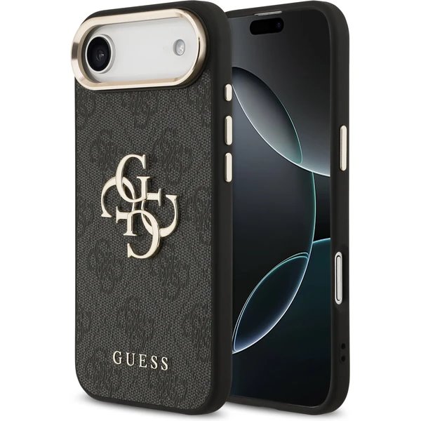 Guess PU Leather 4G Metal Logo Gold Frame kryt iPhone Air čierny 57983127121